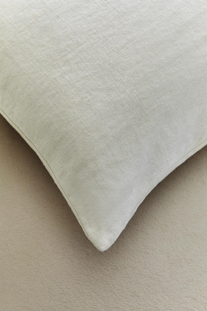 HOUSSE DE COUSSIN LIN EFFET DÉLAVÉ