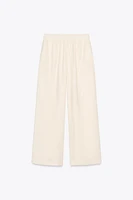 ELASTIC WAIST WIDE LEG PANTS