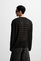 STRUCTURED OPENWORK SWEATER