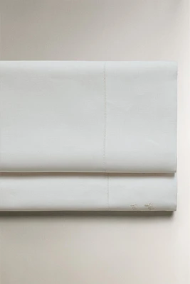 FLAT SHEET WITH CRAB EMBROIDERY
