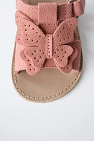 SANDALES EN CUIR PAPILLON