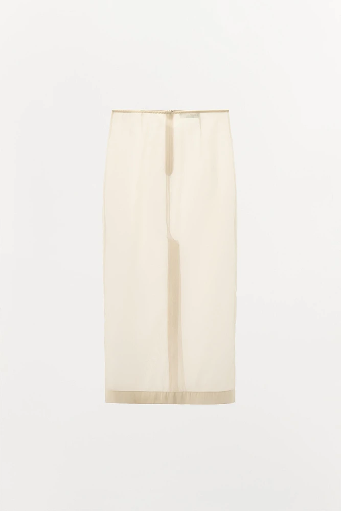 JUPE MIDI EN ORGANZA
