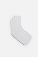LOT DE 3 PAIRES CHAUSSETTES BASIQUES CÔTELÉES