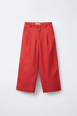 PANTALON DROIT 100 % LIN