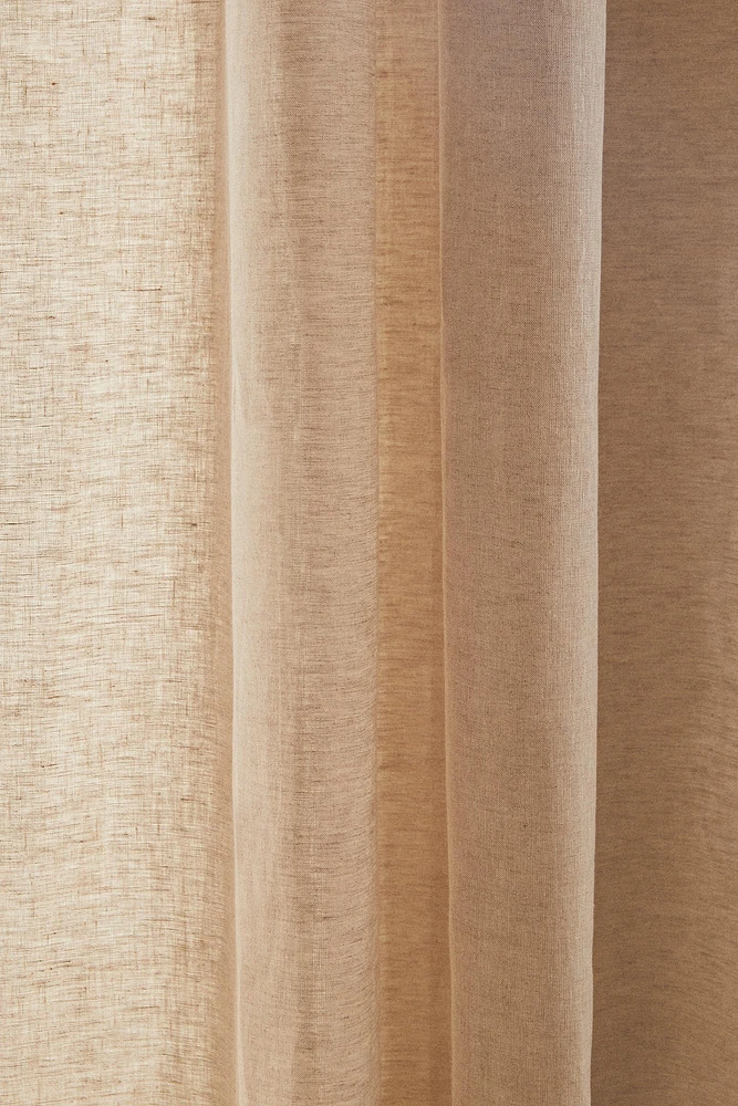 MEDIUM OPACITY FADED LINEN CURTAIN