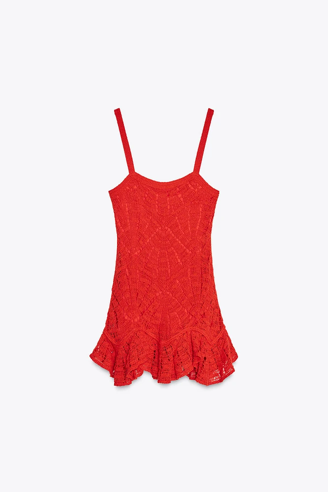ROBE PÉPLUM CROCHET