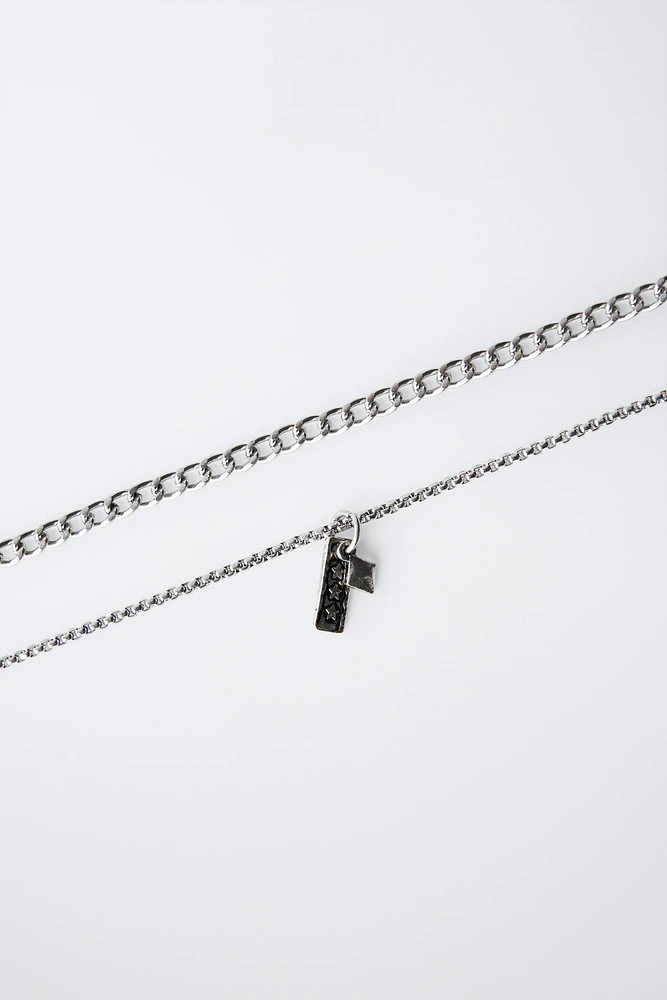 PACK OF TWO CHAIN NECKLACES