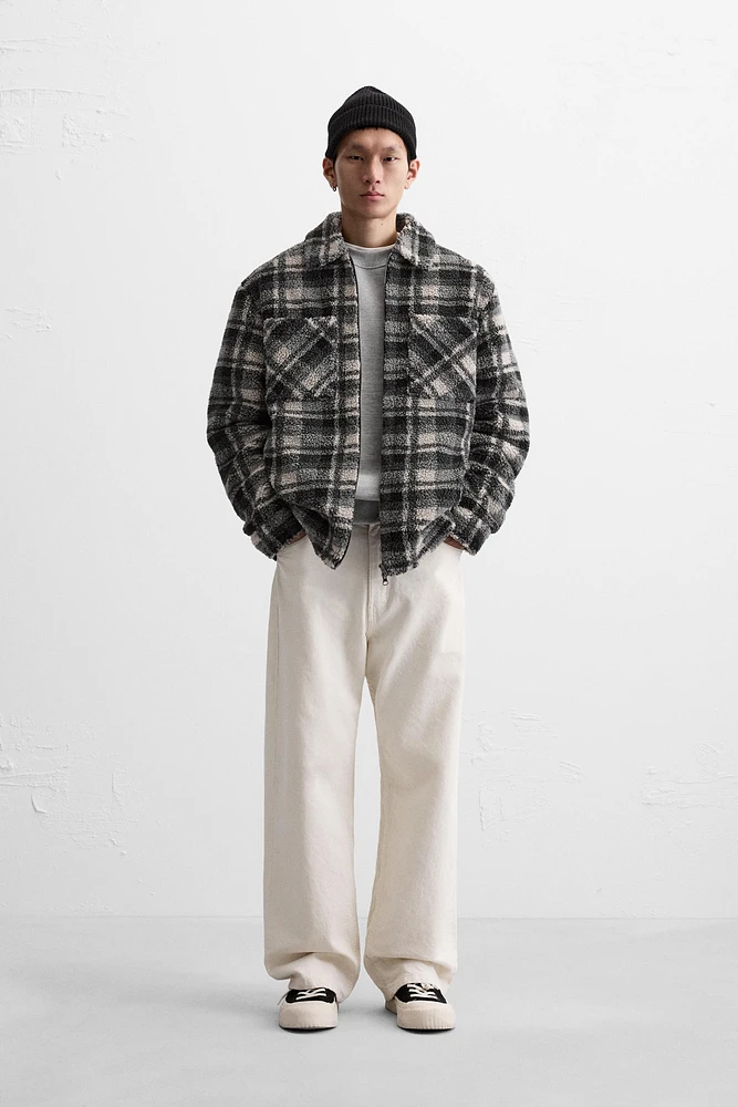 FLEECE PLAID OVERSHIRT