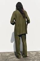 LINEN BLEND DOUBLE BREASTED BLAZER