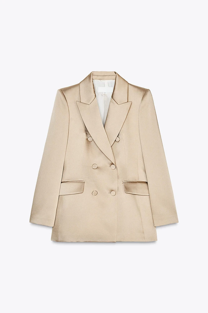 BLAZER CROISÉ SATINÉ