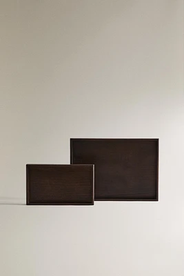 WOODEN BATHROOM TRAY