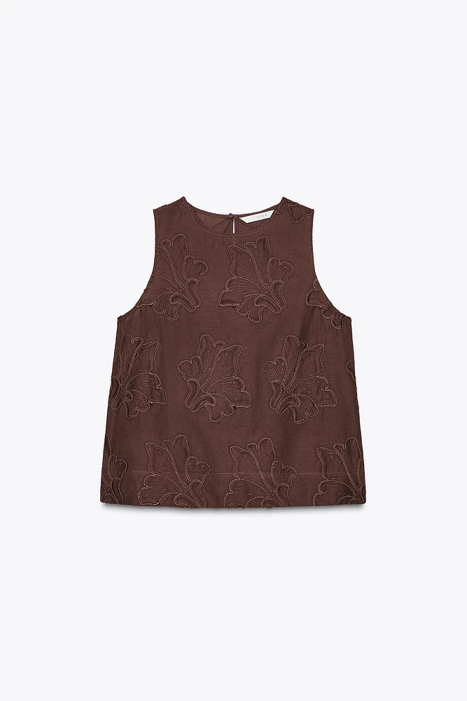 ZW COLLECTION EMBROIDERED TOP