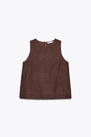 ZW COLLECTION EMBROIDERED TOP
