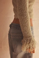 FRINGED KNIT JACKET