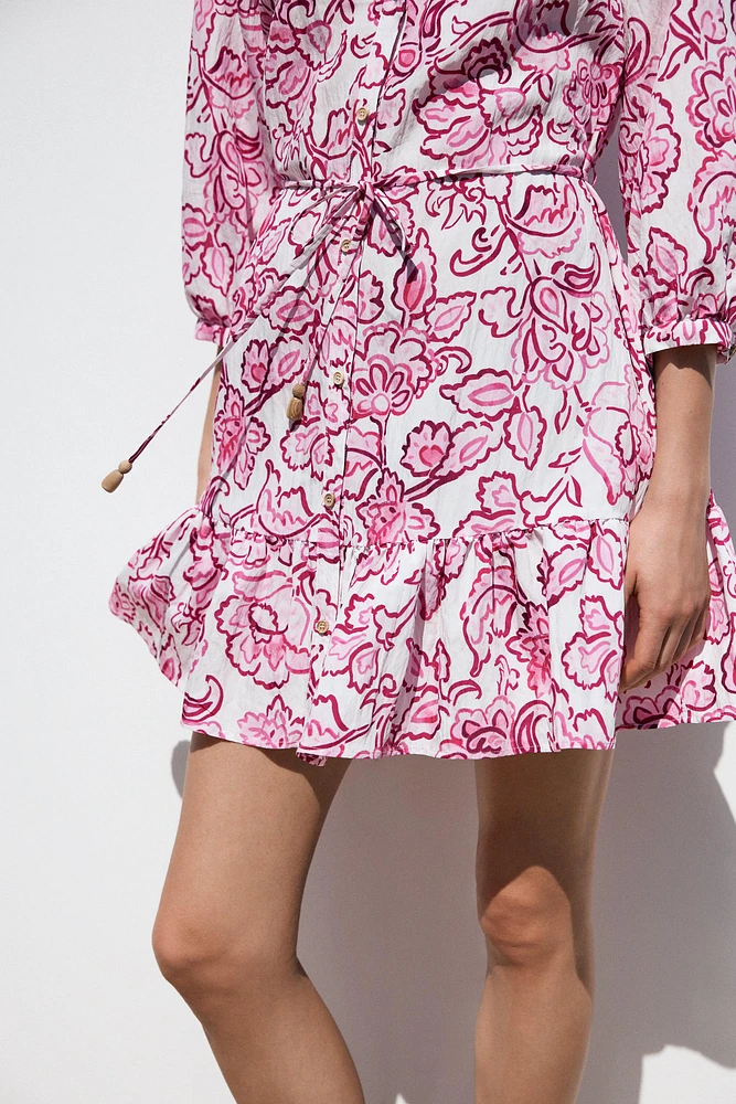 ROBE COURTE À IMPRIMÉ FLORAL