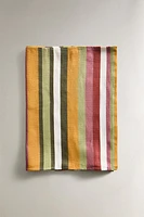 CHEMIN DE TABLE COTON RAYURES MULTICOLORES