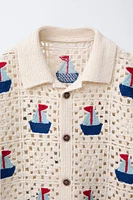CROCHET BOAT KNIT SHIRT