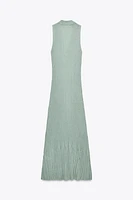 ROBE LONGUE EN MAILLE COUPÉE