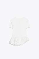 PEPLUM COMBINATION T-SHIRT