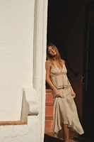 JUPE FLUIDE SEMI-TRANSPARENTE