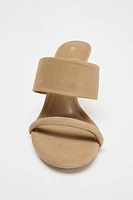 SUEDE STRAPPY HEELED SANDALS