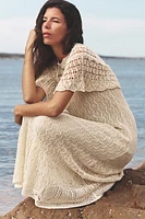 ROBE LONGUE EN MAILLE POINTELLE