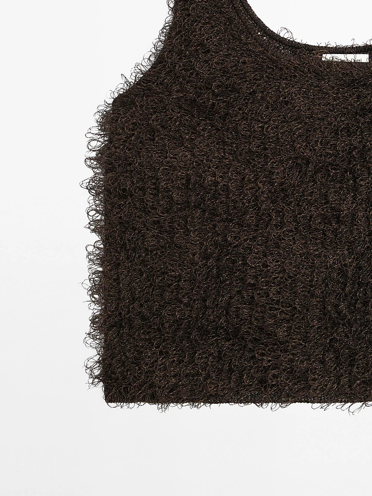 Bouclé knit top with thread detail - Studio