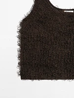 Bouclé knit top with thread detail - Studio