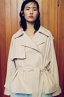 SHORT BELTED TRENCH COAT