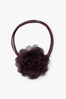 FABRIC FLOWER NECKLACE