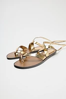 METALLIC EFFECT SANDALS