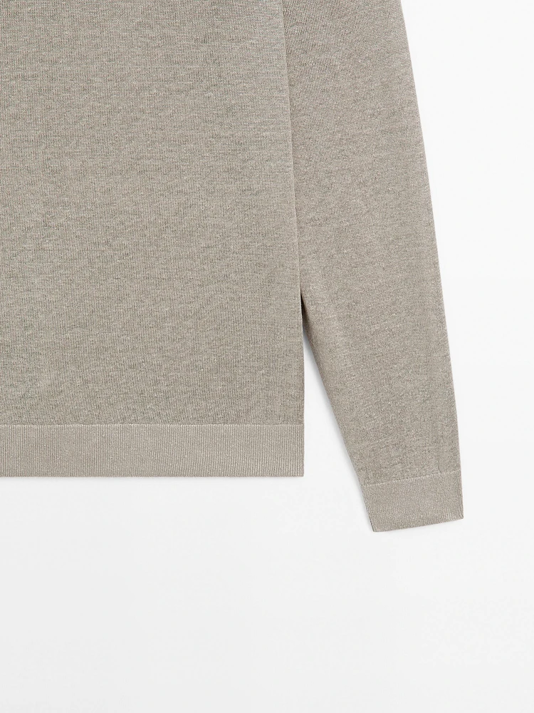 Lightweight 100% linen knit sweater