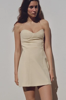 STRAPLESS MINI DRESS