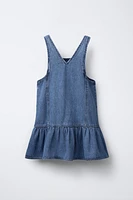 DENIM PINAFORE DRESS