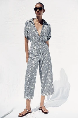 CHEMISE À CARREAUX VICHY BRODÉE