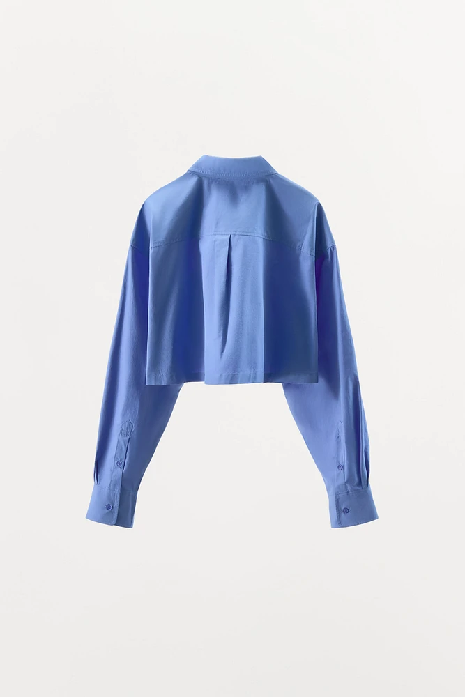 CHEMISE COURTE EN POPELINE