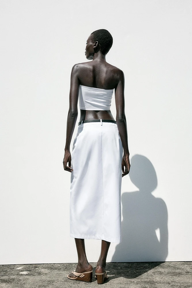 JUPE MIDI DROITE CEINTURE