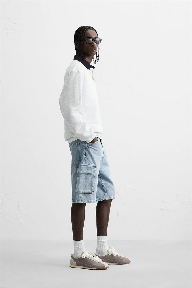 SHORT EN JEAN STYLE MILITAIRE
