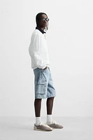 SHORT EN JEAN STYLE MILITAIRE