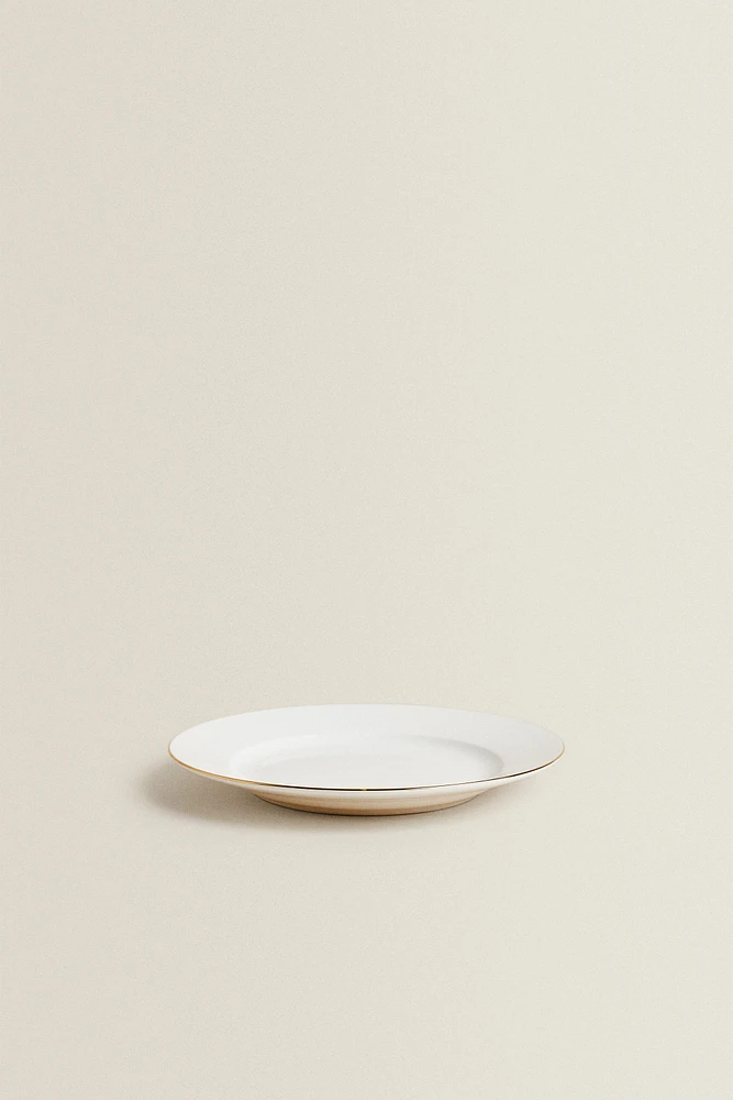 RIMMED BONE CHINA SIDE PLATE