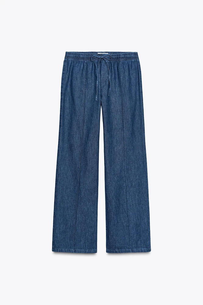 TRF DENIM PAJAMA PANTS