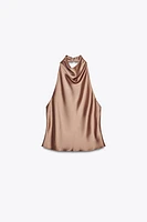 TOP HALTER SATINÉ