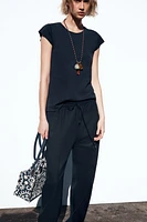 EMBROIDERED DETAIL RIGID DENIM CITY BAG