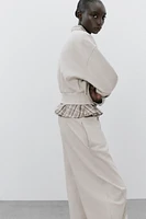 CONTRASTING POPLIN SWEATSHIRT
