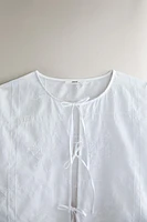CHEMISE COTON FLEUR BRODÉES