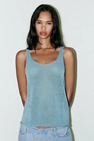 LINEN KNIT TOP