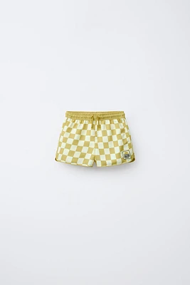 2-6 YEARS/ CHECKERBOARD SWIM SHORTS
