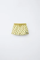 2-6 YEARS/ CHECKERBOARD SWIM SHORTS