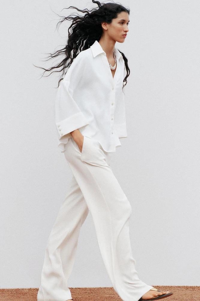 WIDE SLEEVE POPLIN SHIRT
