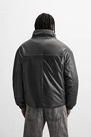 FAUX LEATHER PADDED JACKET